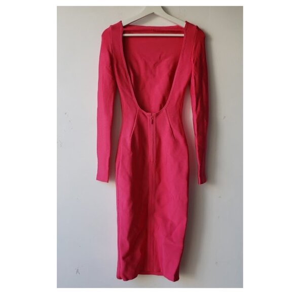 House of CB Hot Pink Antonia Bodycon Bandage Dress - Picture 4 of 7